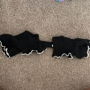 Urban Outfitters Black Ruffled Top